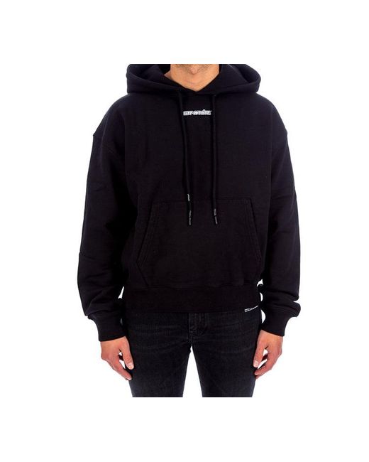 Off-White c/o Virgil Abloh Black Fw20 Arrows Printing Hooded Pullover for men