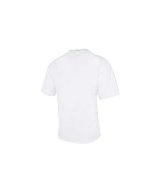 PUMA White Logo Loose Sports Round Neck Short Sleeve for men