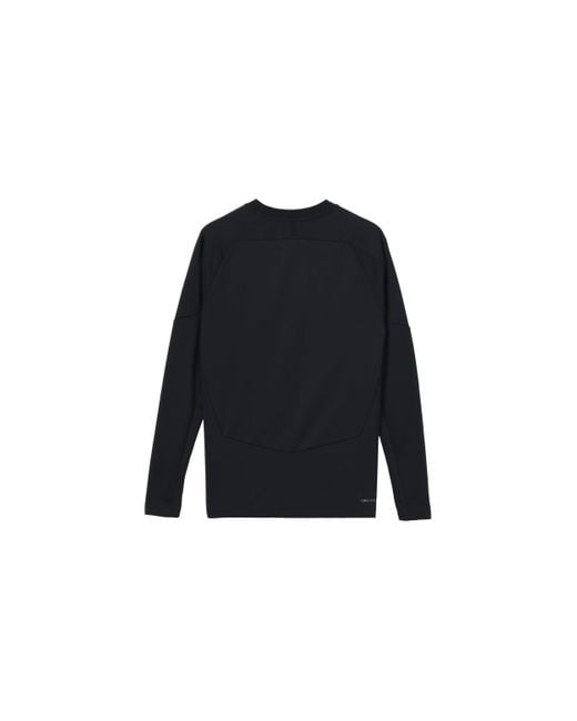 Nike Blue Dri-Fit Logo Printing Round Neck Sports Pullover Long Sleeves for men