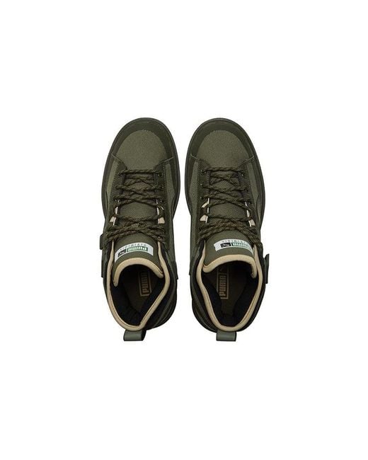 PUMA Black Suede Mid Wtr Sneakers