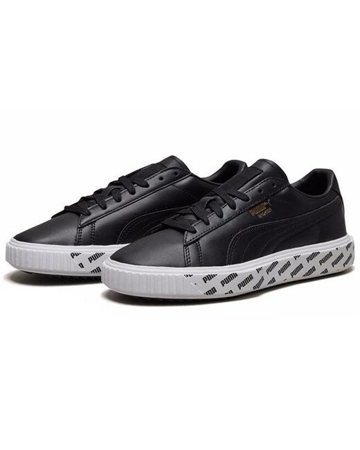 PUMA Black Breaker Retro Low Top Casual Skate Shoes for men