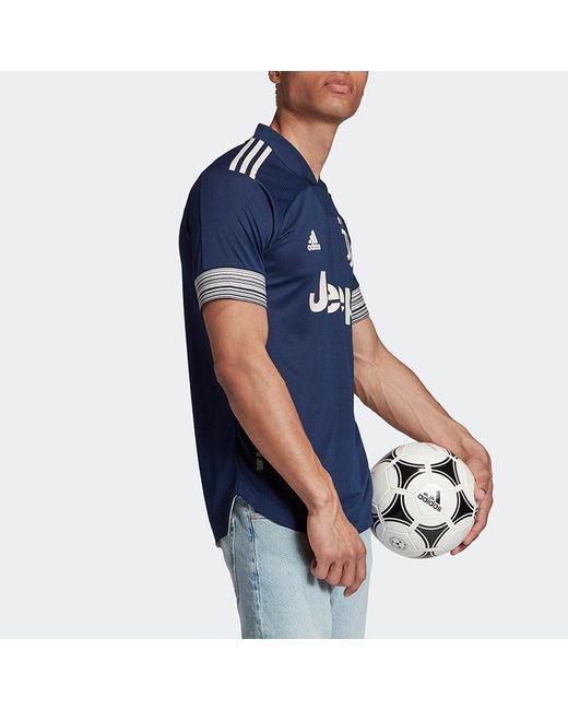 Adidas Blue Juventus 20/21 Away Authentic Jersey 'Night' for men
