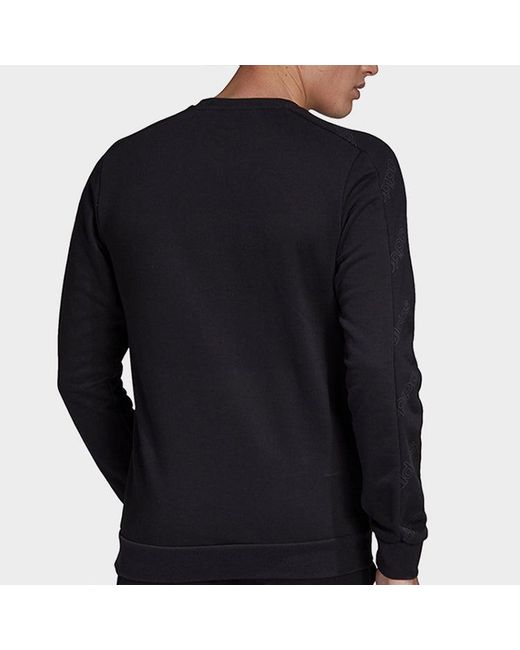 Adidas Blue Fav Swt Round Collar Long Sleeve for men
