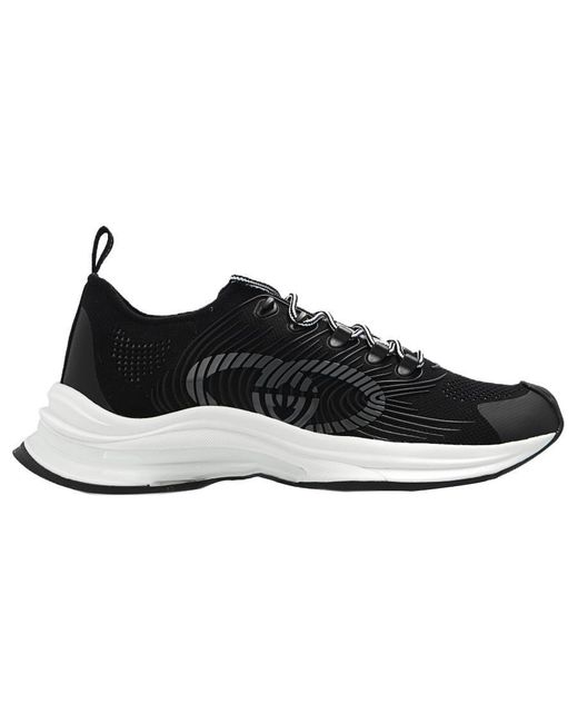 Gucci Black Run Sneaker 'Rhyton Logo Monogram' for men