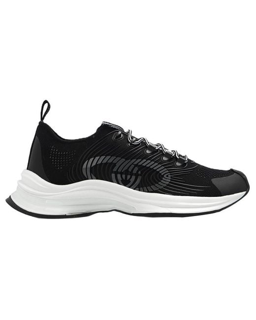 Gucci Black Run Sneaker 'Rhyton Logo Monogram' for men