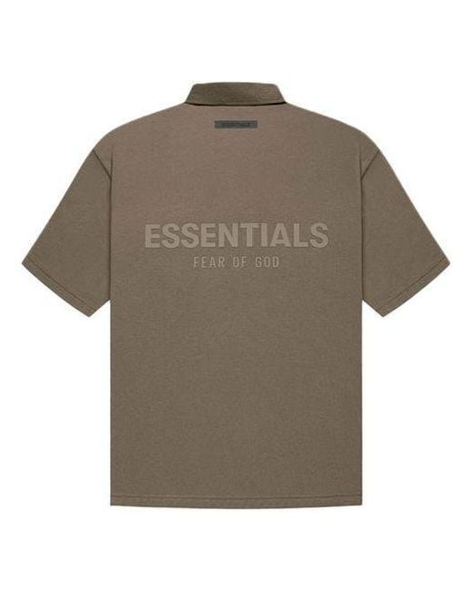 Fear Of God Brown Fw21 Logo Polo Shirt 'Harvest' for men