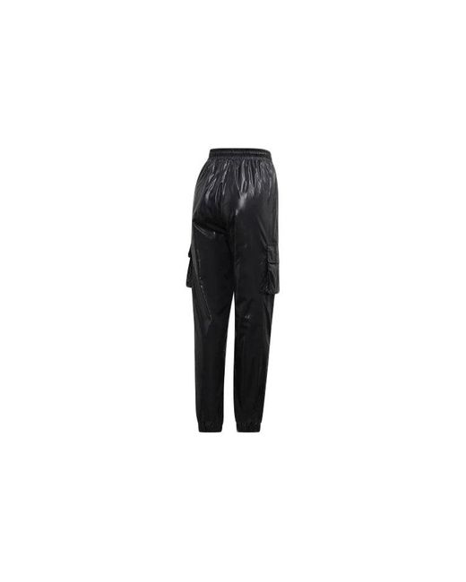 Adidas Black (Wmns) Originals Shiny Athleisure Track Pants 'Metallic'