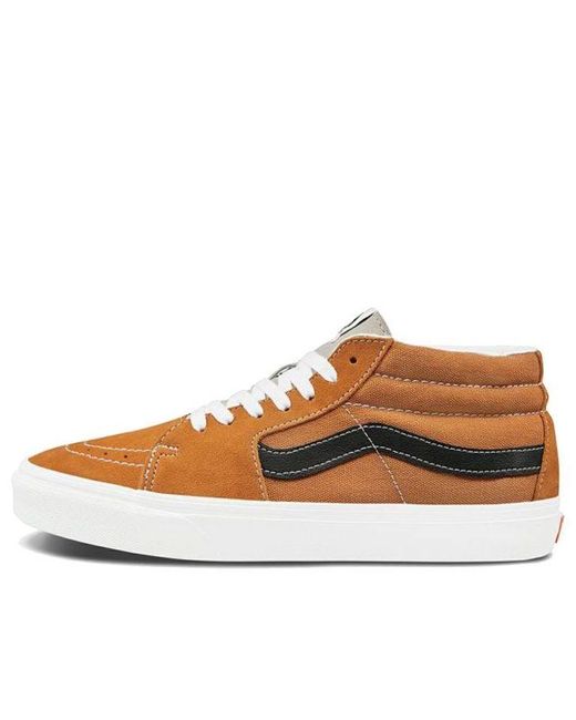 Vans Brown Retro Sport Sk8-Mid Shoes for men