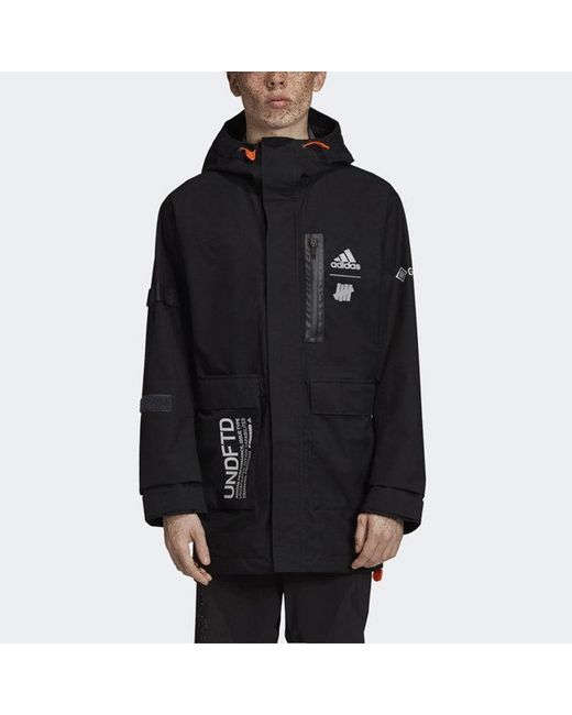 Adidas Black X Undefeated Crossover Gore-Tex Material Hooded Jacket Windbreaker for men