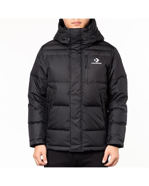 Converse Black Outdoor With Down Feather Jacket for men