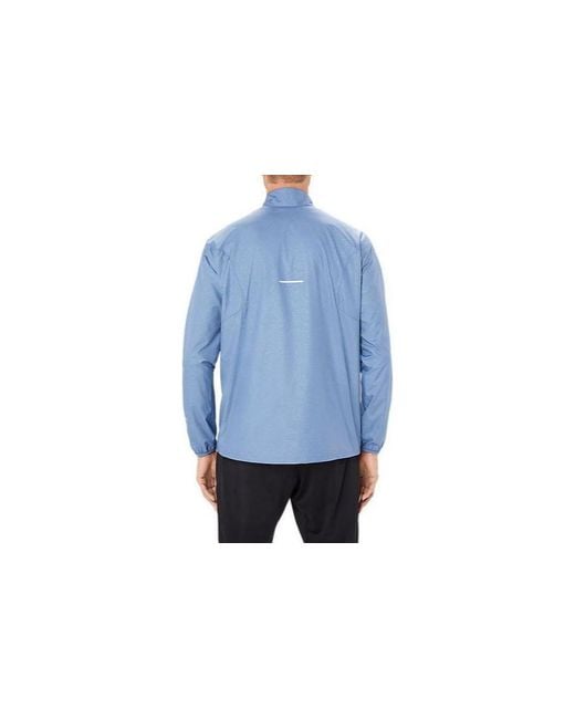 Asics Blue Lite Show Running Jacket 'Denim' for men