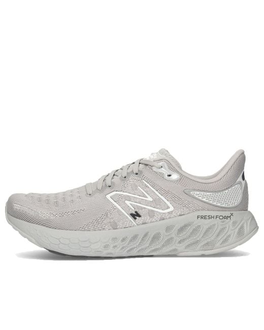 New Balance White Fresh Foam X 1080V12 'Rain Cloud Castlerock' for men
