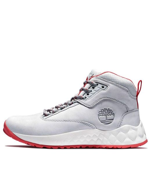 Timberland White Solar Wave Mid Hiking Boots