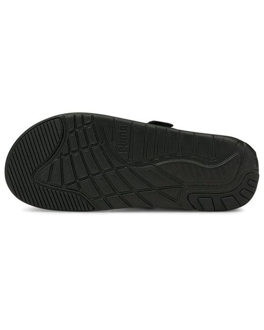 PUMA Black Softride Sandal 'Castlerock' for men