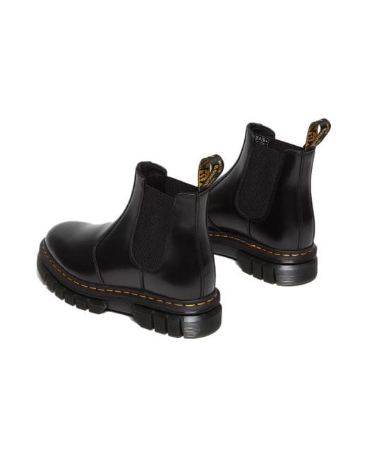 Dr. Martens Rikard Polished Smooth Leather Chelsea Boots in Black