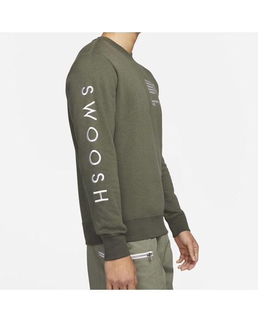 Nike Green Swoosh Athleisure Casual Sports Sweatshirt for men