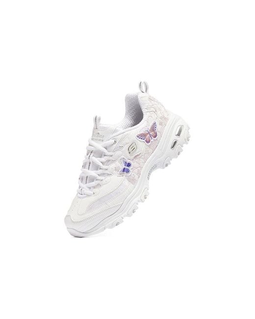 Skechers White (Wmns) Dlites Butterfly'