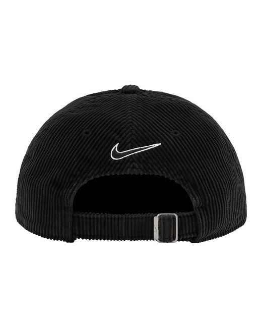 Supreme Black X Nike Arc Corduroy 6-Panel Cap for men