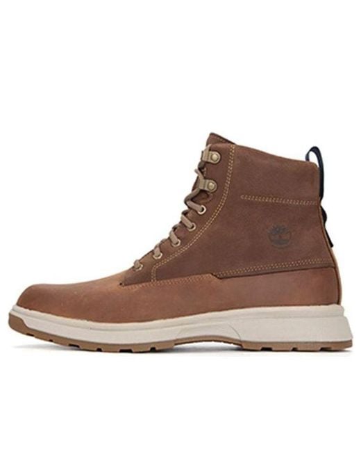 Timberland Brown Atwells Ave Waterproof Boots 'Ruse Full Grain' for men