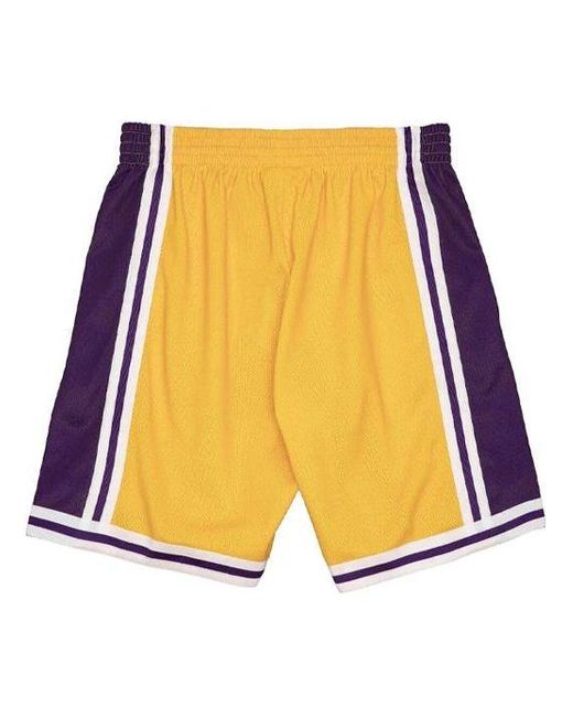 Mitchell & Ness Yellow X Nba Big Face 2.0 Shorts 'Los Angeles Lakers' for men
