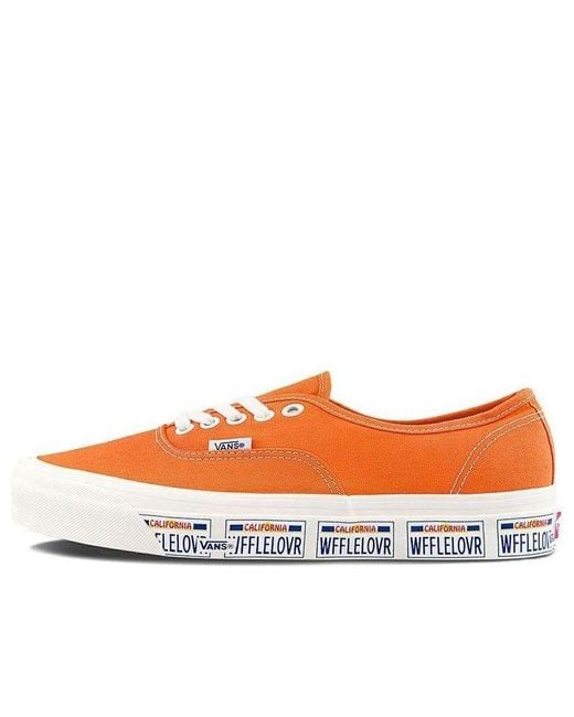 Vans Orange Anaheim Factory Authentic 44 Dx Low-Top Sneakers for men