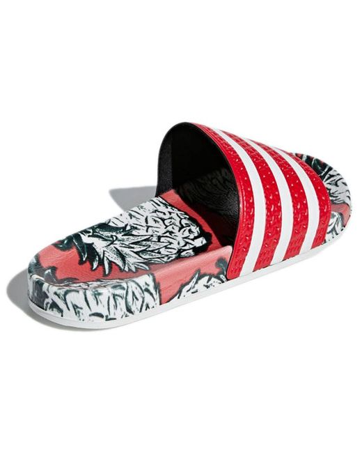 Adidas Red (Wmns) Adilette Slides 'Scarlet'