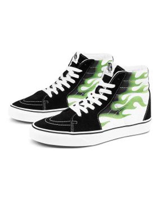 Vans Green Sk8-Hi 'Flame' for men