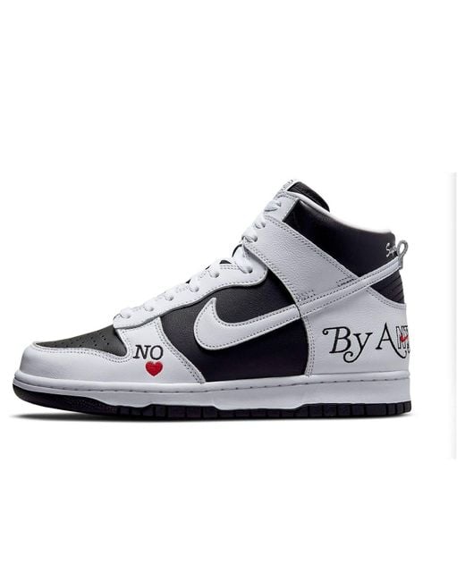 Nike Black X Supreme Sb Dunk High 'By Any Means for men