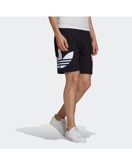 Adidas Black Originals Tricolor Logo Printed Dri-Fit Training Sports Shorts for men