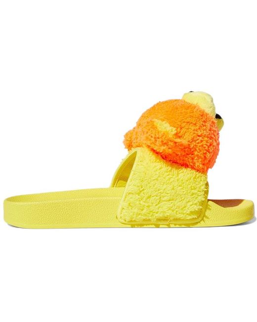 Adidas Yellow Jeremy Scott X Adilette Slide 'Js Bear' for men
