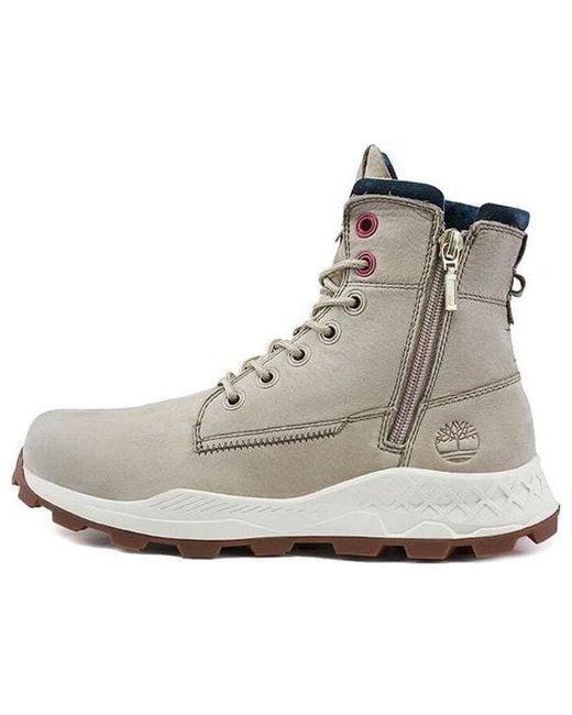 Timberland Gray Brooklyn Side Zip Wide Fit Boots Nubuck' for men