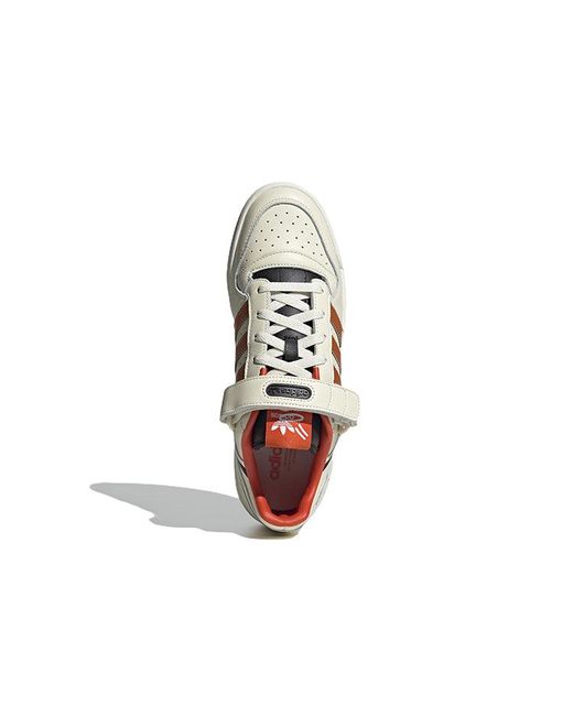 Adidas White Originals Forum Low Sneakers Ivory for men