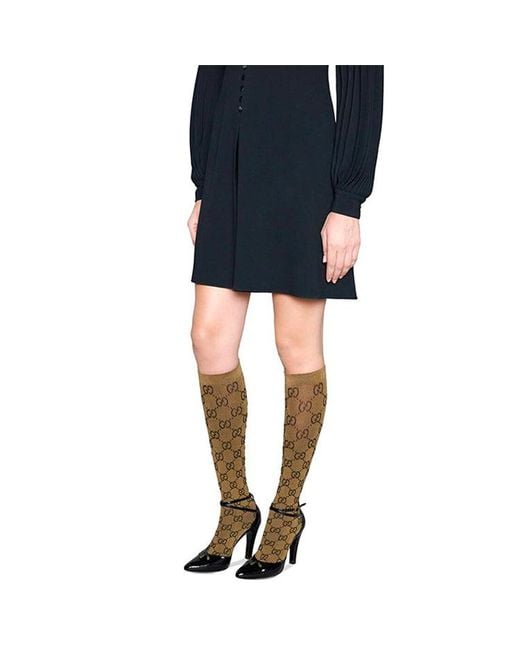 Gucci Brown (Wmns) Gg Pattern Socks Dark'