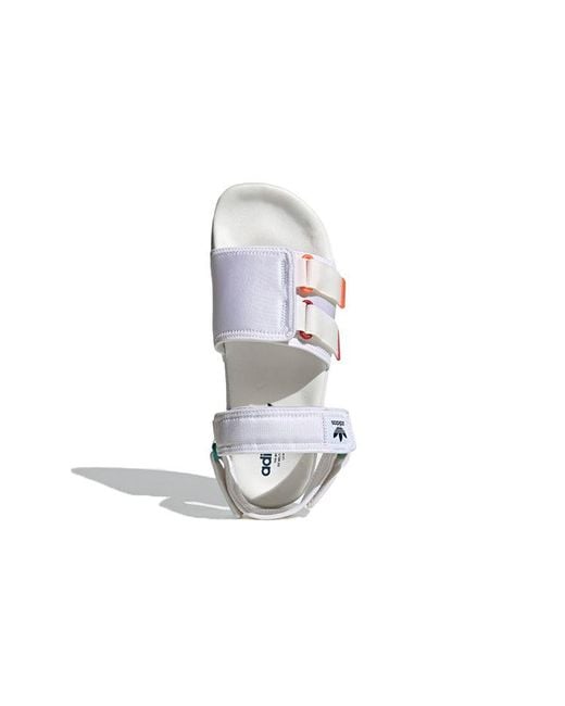 Adidas White Adilette Sandal 4.0 Scarlet True' for men