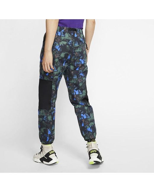 Nike Blue Acg Trail Camouflage Big Pocket Cargo Pants Camouflage for men