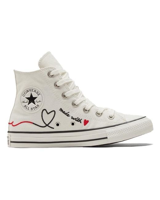 Converse White Chuck Taylor All Star High 'Made With Love for men