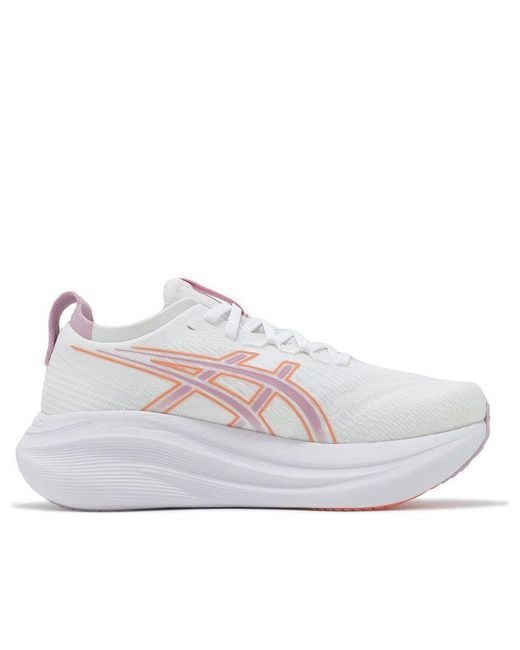 Asics White (Wmns) Gel-Nimbus 27 Wide Light Ube'