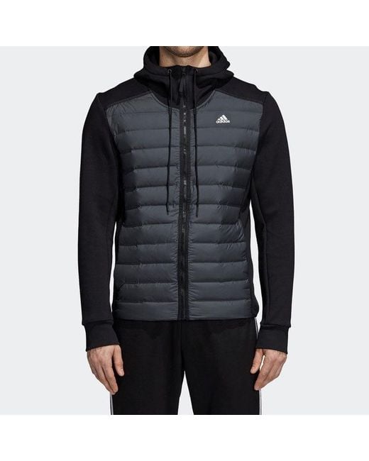 Adidas Black Varilite Hybrid Outdoor Short Down Jacket for men