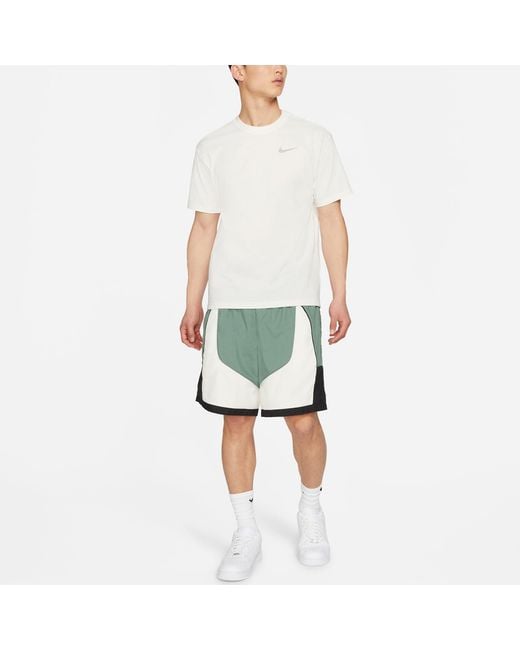 Nike Natural Basketball Sports Round Neck Short Sleeve Creamy for men