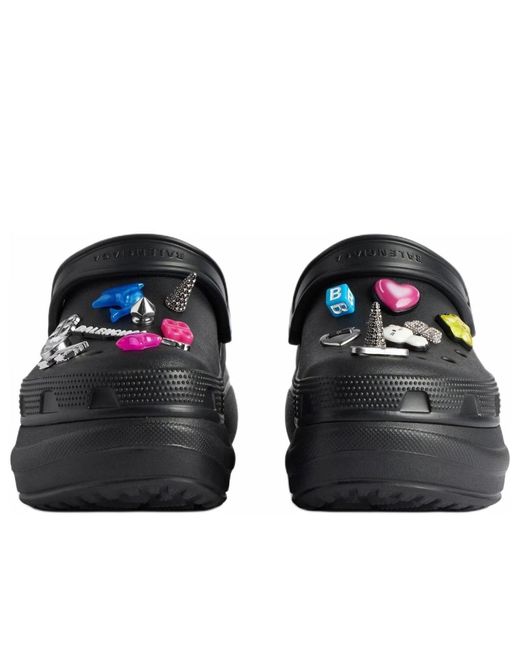 Balenciaga Black (Wmns) X Crocs Platform Mule With Jibbitz'