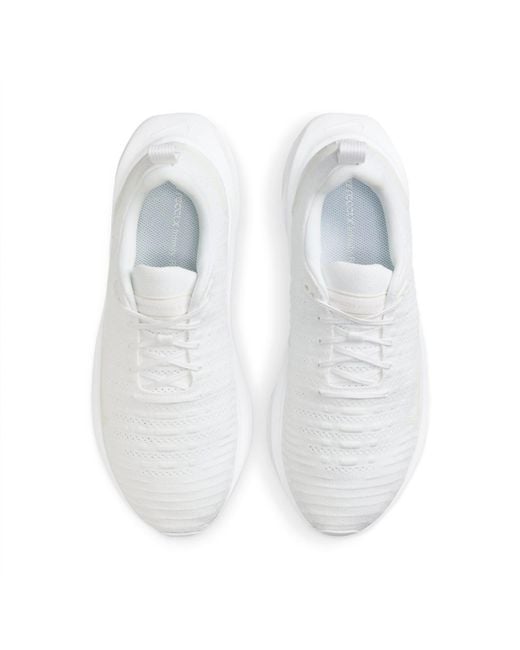 Nike White Reactx Infinity Run 4 'Triple' for men