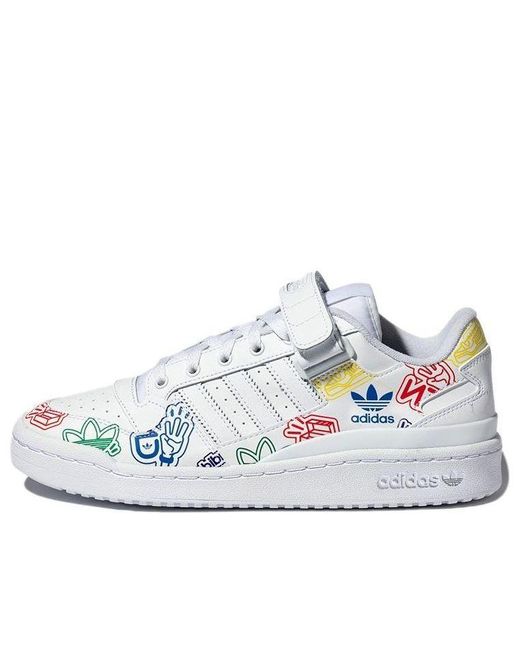 Adidas Blue Forum Low Shoes Multi-Color' for men