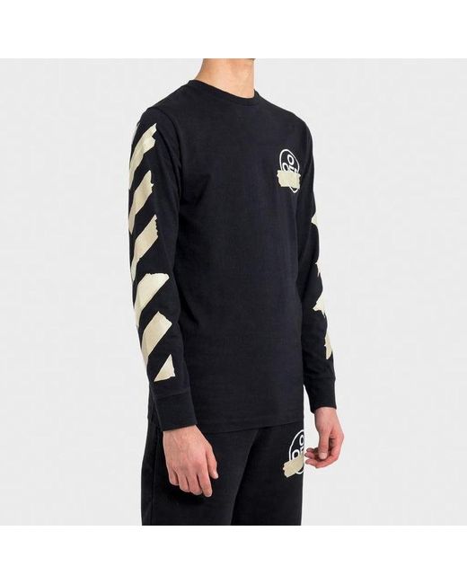 Off-White c/o Virgil Abloh Blue Tape Arrows Long Sleeve T-Shirt for men