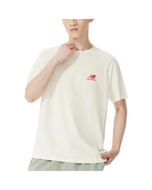 New Balance White Lifestyle Graphic Print Tee for men