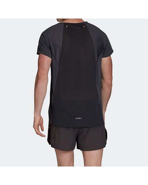 Adidas Blue Running Sports Solid Color Short Sleeve for men