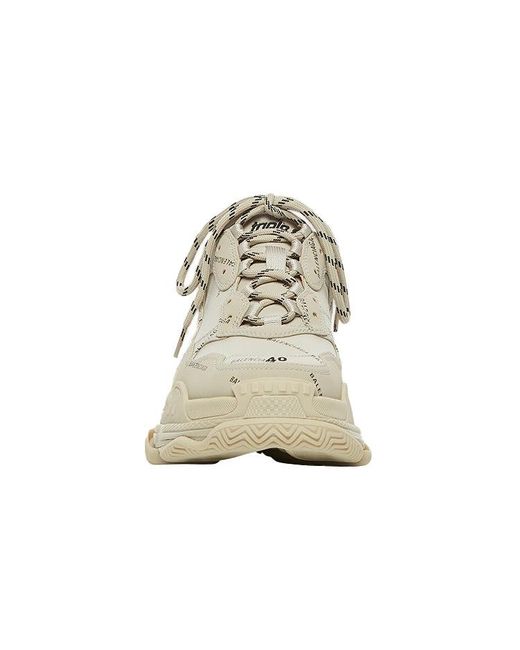 Balenciaga Natural (Wmns) Triple S Sneaker 'All Over Logo