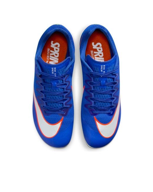 Nike Blue Air Zoom Rival Sprint Spikes 'Racer Safety' for men