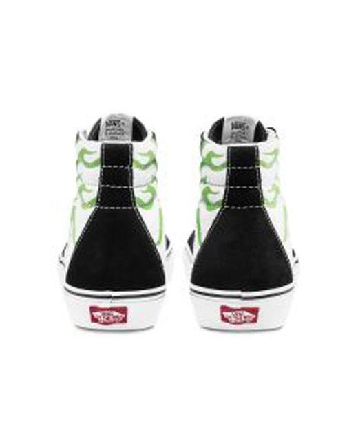 Vans Green Sk8-Hi 'Flame' for men