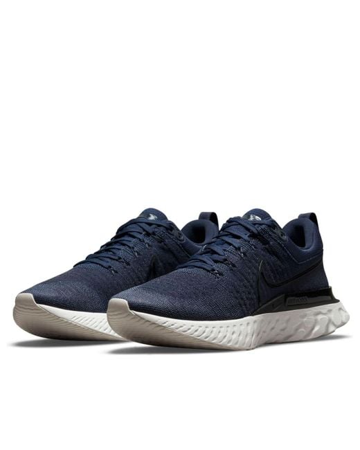 Nike Blue React Infinity Run Flyknit 2 'Thunder' for men