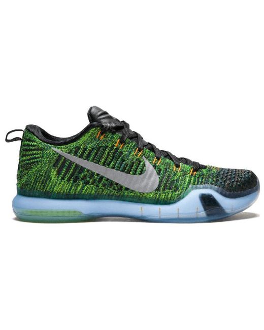 Nike Green Kobe 10 Elite Low Prm "Race Car" Shoes for men